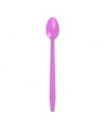 Yocup Purple Plastic Long Handle Soda Spoon - 1 case (1000 piece)