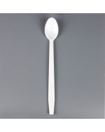 Yocup White Plastic Long Handle Soda Spoon - 1 case (1000 piece)