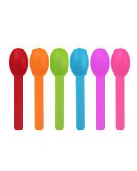 Yocup Premium Plastic Wide Handle Spoon, Assorted 5 Colors - 1 case (1000 piece)