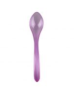 Yocup Purple Transparent Plastic Wave Spoon - 1 case (1000 piece)