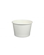 Yocup 8 oz Solid White Cold/Hot Paper Food Container - 1 case (1000 piece)