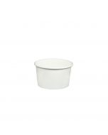 Yocup 3 oz White Cold/Hot Paper Food Container - 1 case (1000 piece)