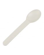 Yocup White Eco-Friendly WideHandle Spoon - 1 case (1000 piece)