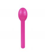 Yocup Glossy Pink Eco-Friendly WideHandle Spoon - 1 case (1000 piece)