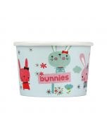 Yocup 4 oz Bunnies Cold/Hot Paper Food Container - 1 case (1000 piece)