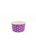 YOCUP 6 oz Polka Dot Purple Paper Cold/Hot Food Container - 1000/case 