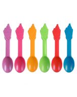 Yocup Assorted PP Plastic Swirl Spoon (5 Colors)  - 1 case (1000 piece)