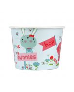 Yocup 12 oz Bunnies Cold/Hot Paper Food Container - 1 case (1000 piece)