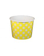 YOCUP 16 oz Polka Dot Yellow Cold/Hot Paper Food Container - 1000/Case