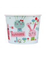 YOCUP 16 oz Bunnies Print Cold/Hot Paper Food Container - 1000/Case