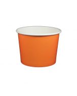 Yocup 16 oz Solid Orange Cold/Hot Paper Food Container - 1 case (1000 piece)