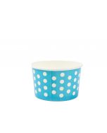 YOCUP 3 oz Polka Dot Blue Paper Cold/Hot Food Container - 1000/case