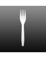 Yocup Medium Weight Plus 6" White Plastic Fork - 1 case (1000 piece)