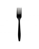 Yocup Heavyweight 6.75" Black Plastic Fork - 1 case (1000 piece)