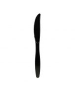 Yocup Heavyweight 6.8" Black Plastic Knife - 1 case (1000 piece)