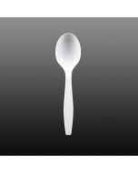 Yocup Heavyweight 5.75" White Round Bowl Plastic Soup Spoon - 1 case (1000 piece)