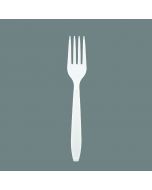 Yocup Premium Heavy Weight 6.6" White Plastic Fork - 1 case (1000 piece)