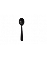 YOCUP Black Heavyweight Plastic Soup Spoon, 6", 4.6g - 1000/case (10/100)