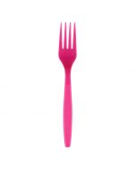 Yocup Heavyweight Plus 7.1" Pink Plastic Fork - 1 case (1000 piece)