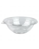 Yocup 24 oz Clear 7" Premium PET Plastic Salad Bowl - 1 case (300 piece) (For lid use #5418001)