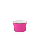 Yocup 4 oz Solid Pink Cold/Hot Paper Food Container - 1 case (1000 piece)