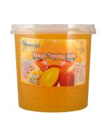 Ohsweet Mango Flavored Topping Boba 7 lb Jar - 1 case (4 jars)