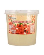 Ohsweet Lychee Flavored Topping Boba 7 lb Jar - 1 case (4 jars)