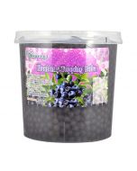 Ohsweet Blueberry Flavored Topping Boba 7 lb Jar - 1 case (4 jars)