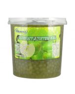 Ohsweet Green Apple Flavored Topping Boba 7 lb Jar - 1 case (4 jars)