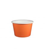 Yocup 8 oz Solid Orange Cold/Hot Paper Food Container - 1 case (1000 piece)