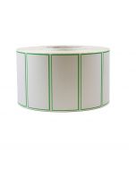 Yocup 4" X 2" Green Framed Thermal Label, 3000/Roll - 1 case (4 roll)