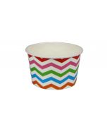 Yocup 20 oz Chevron Rainbow Cold/Hot Paper Food Container - 1 case (600 piece)