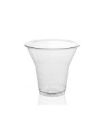 Yocup 9 oz Clear PET Plastic Parfait / Dessert Cup (95mm) - 1 case (1000 piece)
