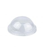 Yocup 6/8 oz Clear Plastic Dome Lid With No Hole For Cold/Hot Paper Food Containers - 1 case (1000 piece)