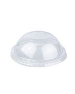 Yocup 16 oz Clear PET Plastic Dome Lid With No Hole For Cold/Hot Paper Food Containers - 1 case (1000 piece)