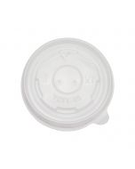 YOCUP 5 oz Translucent Plastic Flat Lid With Vent For Cold/Hot Paper Food Containers - 1000/Case