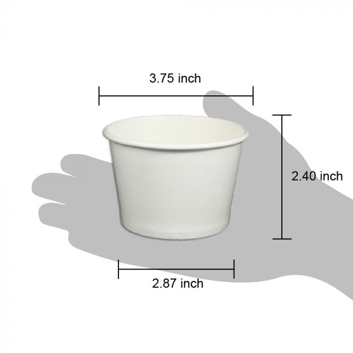 Yocup Company: YOCUP 8 oz Kraft Paper Ice Cream/Soup Cup with