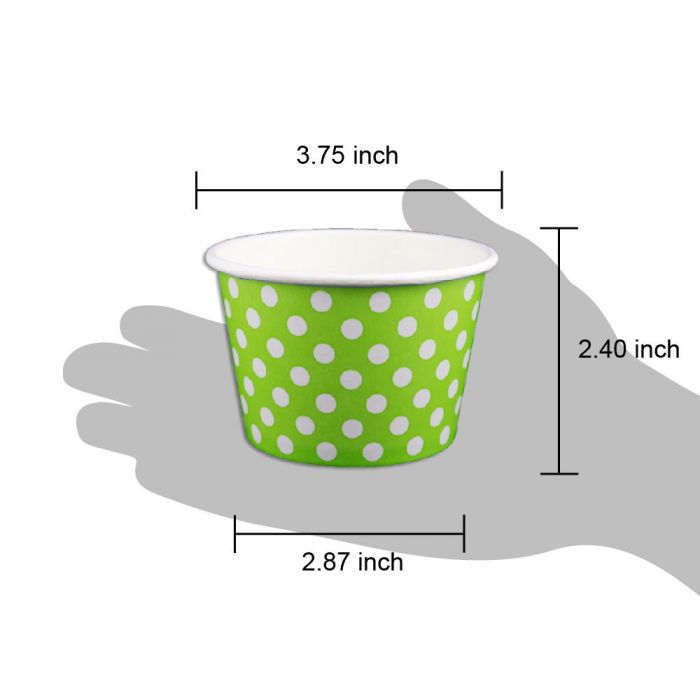 Yocup Company: Yocup 16 oz Polka Dot Black Cold/Hot Paper Food Container -  1 case (1000 piece)