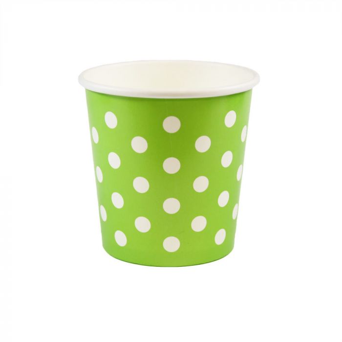 Yocup Company: Yocup 16 oz Polka Dot Black Cold/Hot Paper Food Container -  1 case (1000 piece)