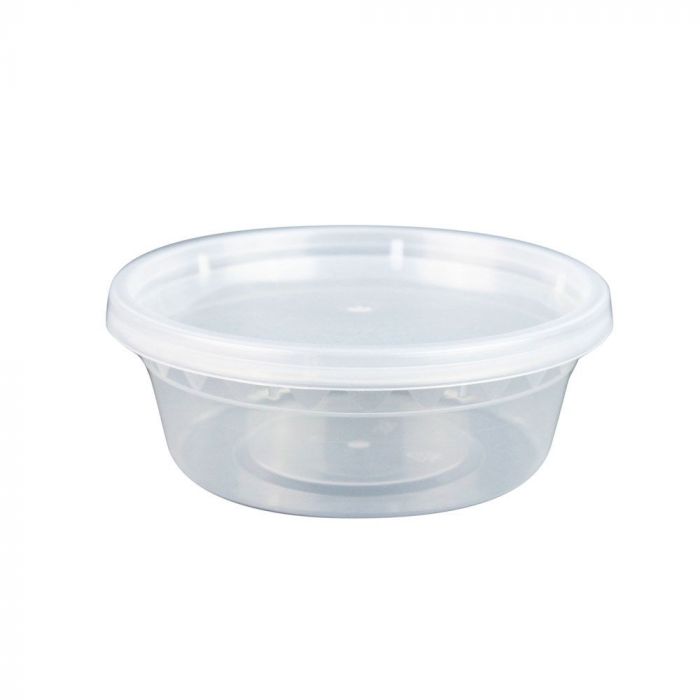 Case o Stack Man Plastic Food Storage Deli Containers with Airtight Lids 8 oz. 