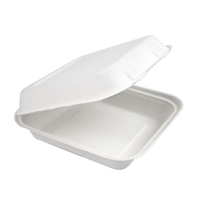Large White 3 Compartment Food Containers - 8