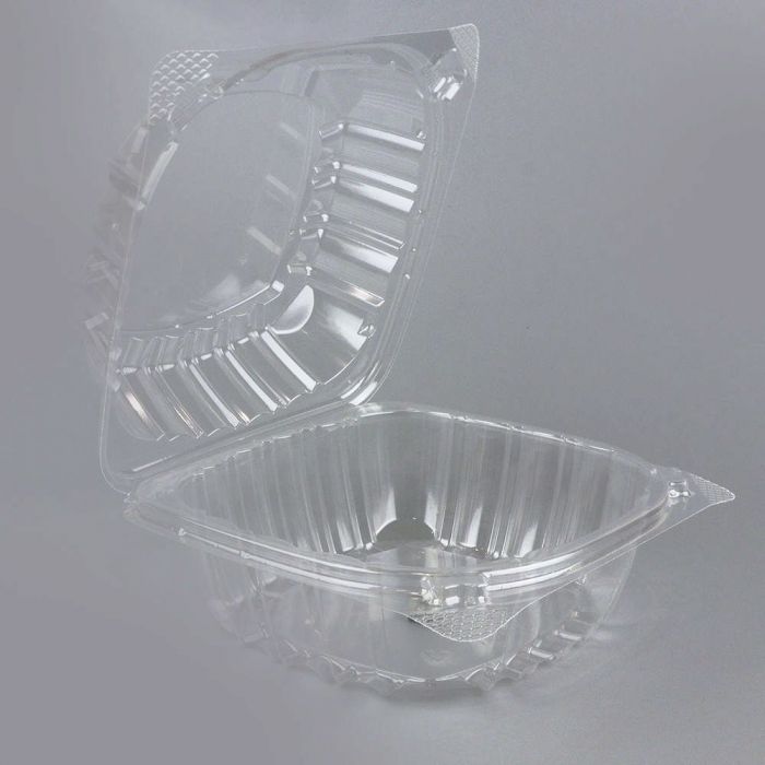 Clear Lid for 2-Compartment Clear PET Plastic Snack Box