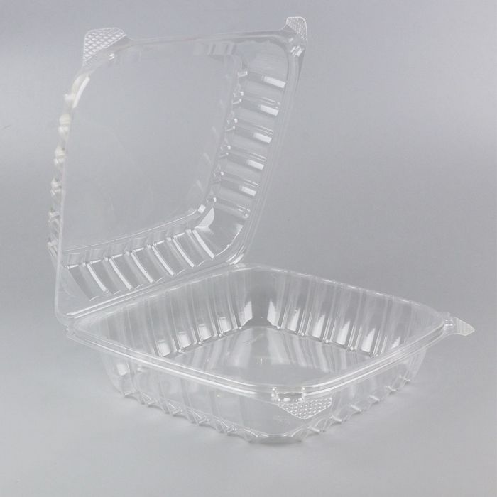 Genpak AD08 8 oz. Clear Hinged Deli Container - 200/Case - Splyco