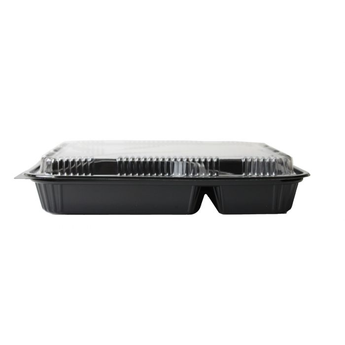 Yocup Company: Yocup #306 Black 5 Compt Bento Box With Lid Combo (10.5 x  8.5 x 2.10) - 1 case (200 set)