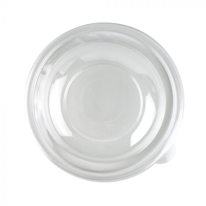 4 Pcs 32 oz Disposable Silver Rimmed Clear Plastic Bowls
