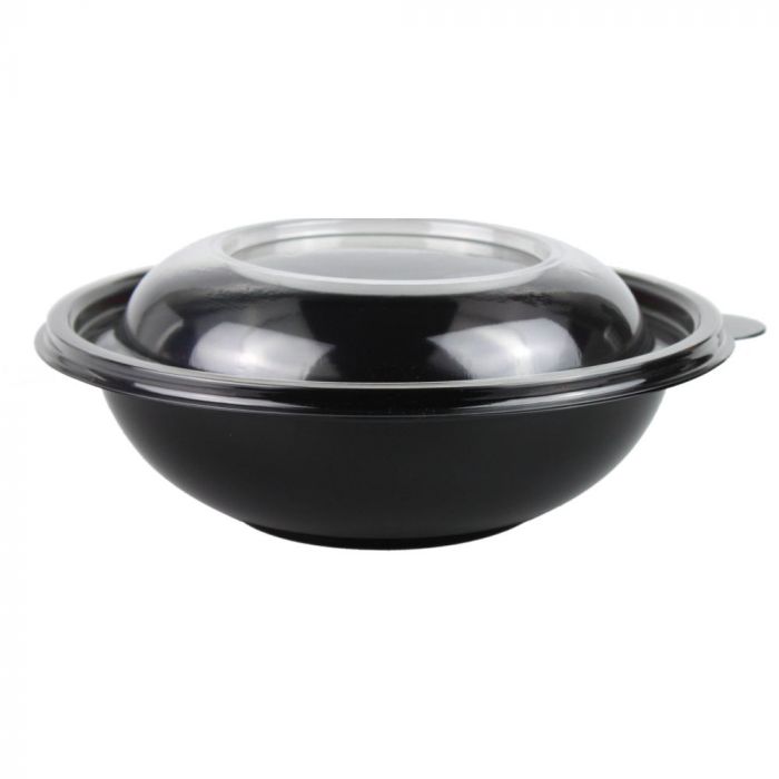 Yocup Company: YOCUP 18 oz 7 Black Premium PET Plastic Salad Bowl -  300/Case