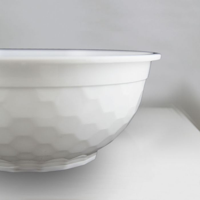 Mozaik 14oz. White Square Plastic Bowl 4ct.