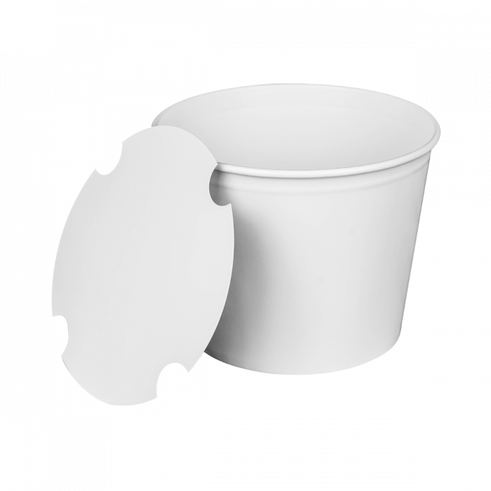 KR 85 oz. Paper Food Bucket w/paper lid (7.4