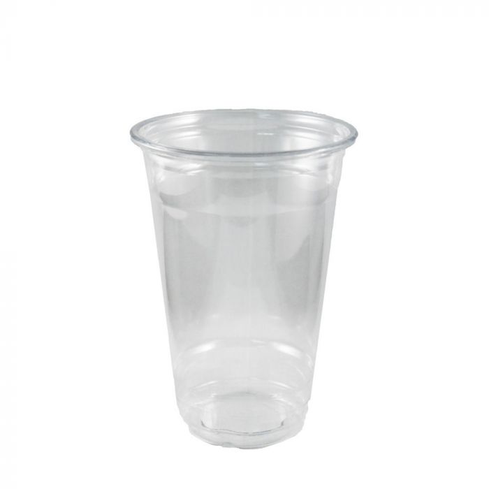 300 Pack 20 oz Disposable Clear PET Plastic Cups w/ Flat Lids and Clear Straws 