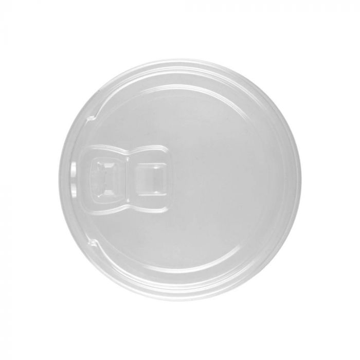 Yocup 12-24 oz Clear Plastic Dome Lid With Hole For PET Cups (98mm) - 1  case (1000 piece)